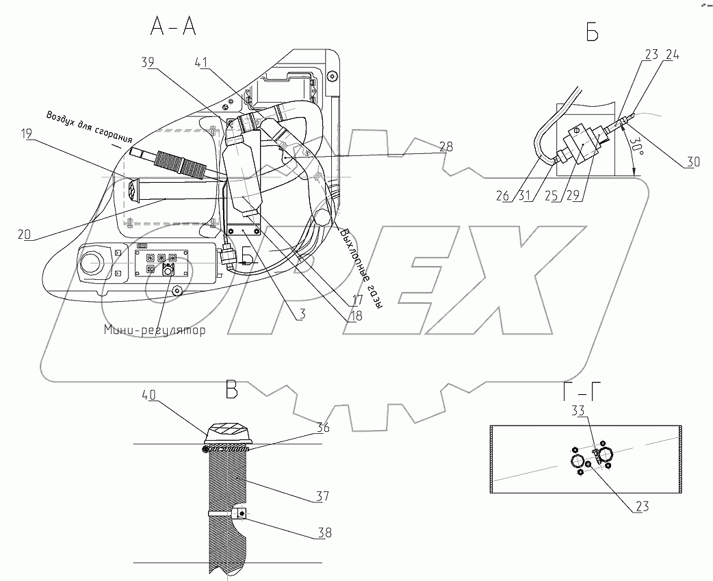 Установка отопителя 318-40-87.17.000